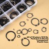455 Piece Circlip Set, E-Clips Snap Rings, C-Clips Locking Washers,