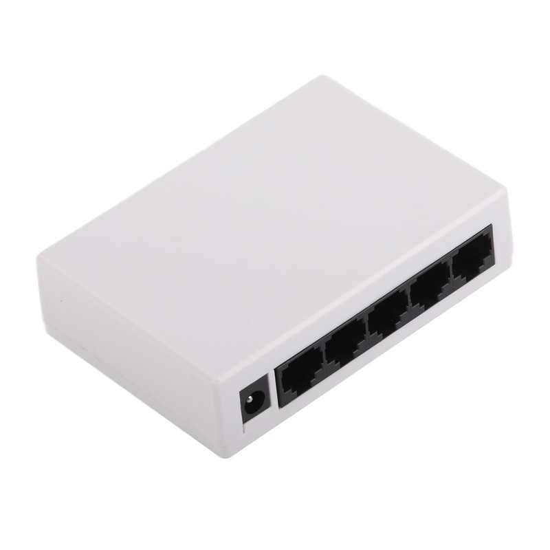 5 Port 10/100Mbps Ethernet Switch Plug and Play Unmanaged Home