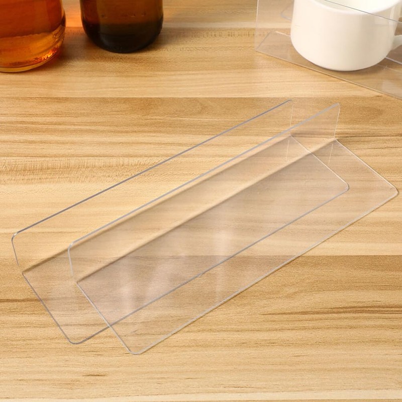 FRCOLOR 6 Pcs Clear L Shaped Shelf Dividers 7.9"X2.4"X1.2" Plastic