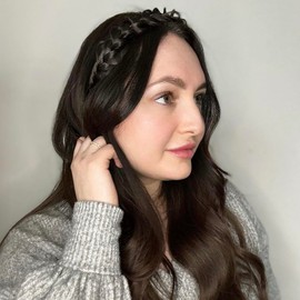 RPZL Messy Braid - Diadema dura (JET BLACK 1B)