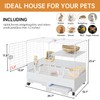 Oneluck Bunny Cage Indoor Rabbit Hutch with Pull Out Tray