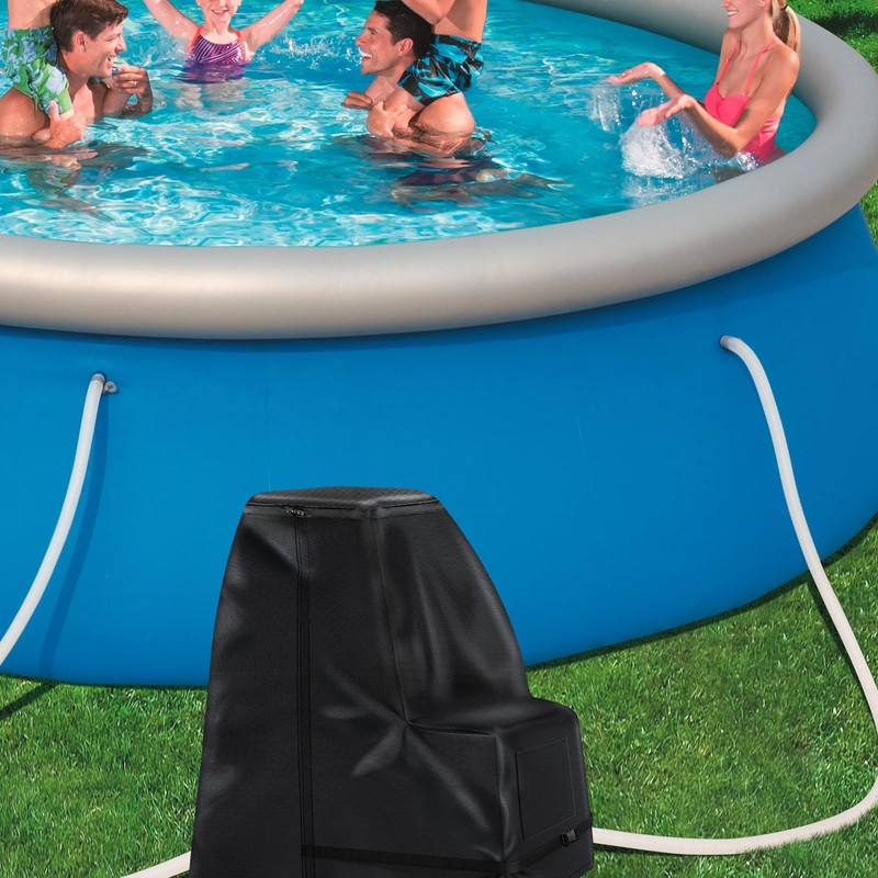 Pool Pump Cover, 600D Pump House for Pool Pump, All-Weather