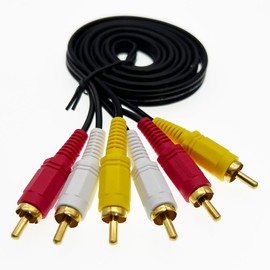 Hjiopkul 3RCA to 3RCA AV Cable 4.5 Meter 3 RCA Male to 3 RCA Male AV Cable (Composite Video + Audio) (4.5 M)