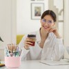 SKYDUE Makeup Organizer, Rotating Pencil Pen Holder for Desk, Dual-Purpose