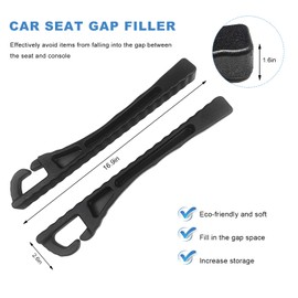 NYTKL 2 PCS Car Seat Gap Filler Organizer, PU Leather Stopper to Fill The Gap Between Seat and Console, Crevice Blocker No Drop Seat Guard Stop Things from Dropping for Trunk Sedan