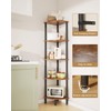 IBUYKE 5 Tier Corner Shelf Stand,Industrial Corner Display Rack,Corner Bookshelf