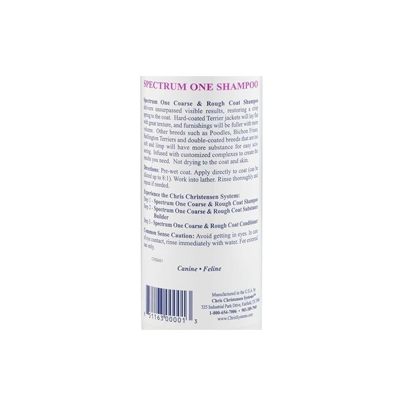 Chris Christensen Spectrum One Coarse and Rough Coat Shampoo