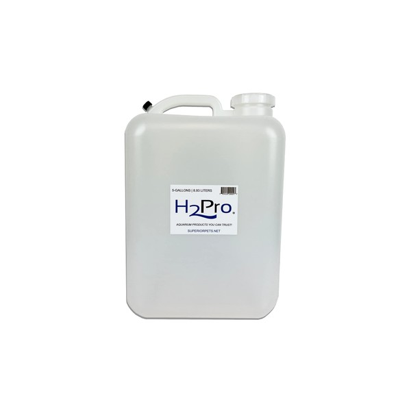 H2Pro 5-Gallon Aquarium Water Jug with Cap - Empty Plastic Container for Maintenance