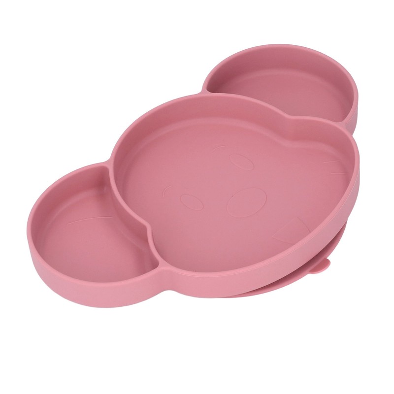 Baby Suction Plate Silicone Thick Edge Skid Resistance Cute Bear