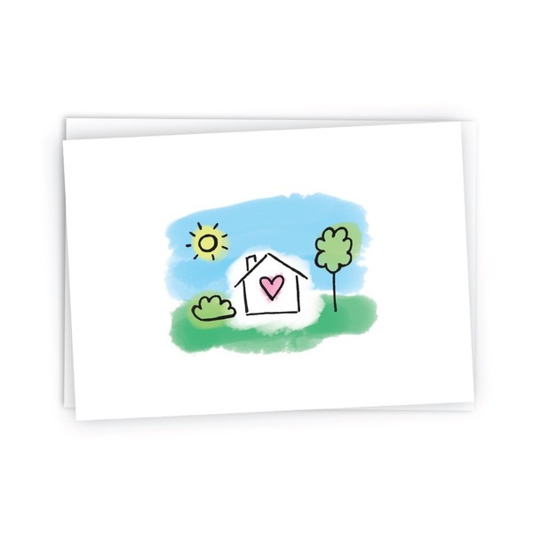 Home Sweet Home Blank Cards - 24 Greeting Cards with Envelopes - Change of Address Notecards