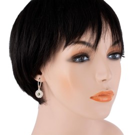 Sterling Silver and Baltic Green Amber French Leverback Earrings