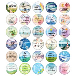 BIROYAL Pack of 30 Fridge Magnets, Magnets for Magnetic Board, Whiteboard Magnets, Quotes Magnets, Sayings Magnetic Set, Magnets Suitable for Motivation, Home Decoration, Offices, Lockers, Watercolour
