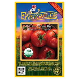 Everwilde Farms - 25 Organic Bonny Best Heirloom Tomato Seeds - Gold Vault Packet