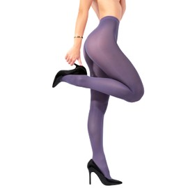 sofsy Premium Lavender Purple 40 Denier Opaque Tights for Women | High Waist Microfiber Footed Pantyhose, Comfortable and Durable - Medium