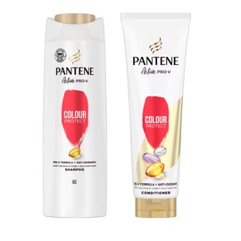 Pantene Colour Protect Shampoo 400ml & Conditioner 275ml Set | Active Pro-V Formula with Antioxidants | For Coloured Hair | 2 Pack