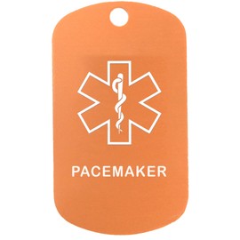 Pacemaker Medical Alert ID Necklace with Copper Tag, Green Dark Silencer, and 30'' USA Chain - 154 Color Choices