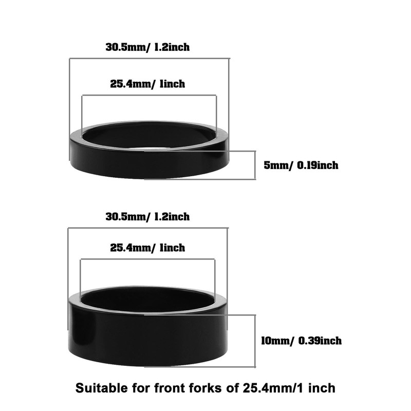 eMagTech 8Pcs Head Stem Spacer Replacement Head Tube Spacer Aluminum