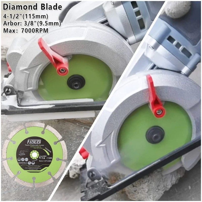 FACHLICH 4-1/2" Circular Saw Blades Set,6pcs HSS/TCT/Diamond Saw Blades for
