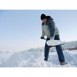 HomeStock Suburban Soiree 18" Snodozer Combination Shovel - Lightweight Aluminum Handle - Reinforced Poly Resin Blade