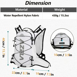 JEELAD Lightweight Running Vest for Women and Men for Hiking Trail Running Gear Cycling Marathon (D-Black -only Vest, One Size)