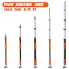 LAANPOLE Telescoping Pole, 5-20FT Aluminum Extension Pole(26FT Reach), Multi-Purpose Paint