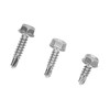 150PCS 304 Stainless Steel Self Tapping Screws Wafer Head Hex