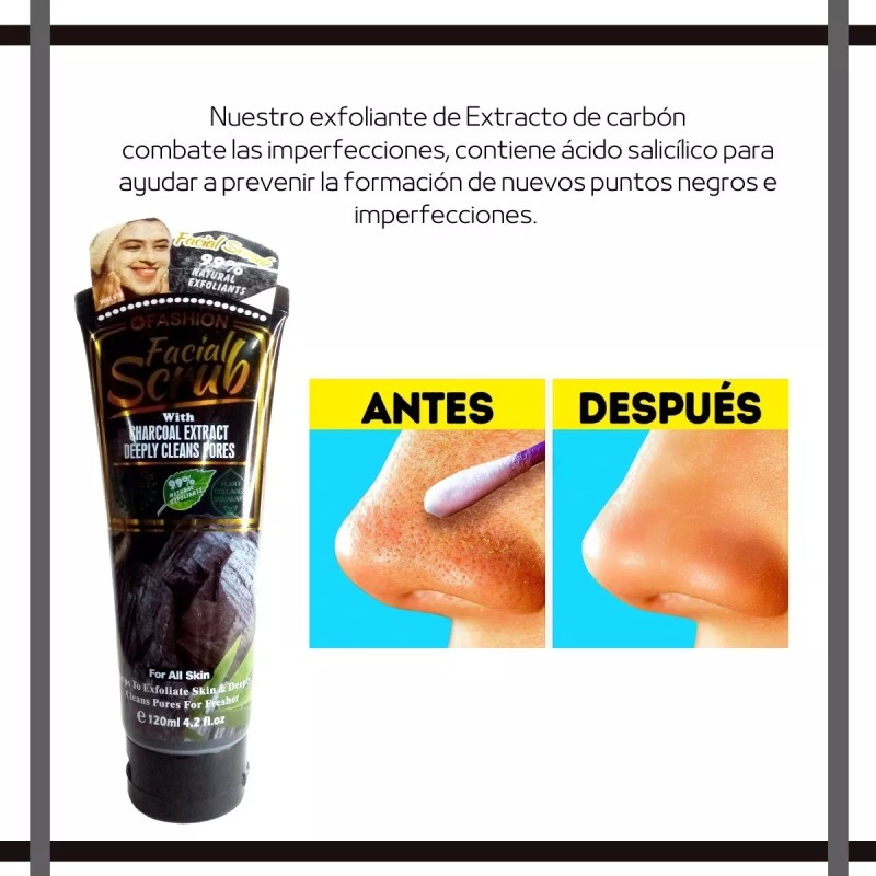 Wokali Exfoliante Facial De Carbón Elimina Impurezas 120ml