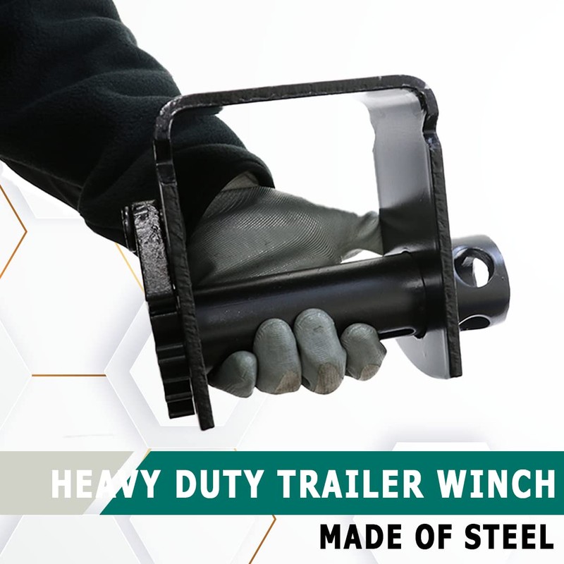 Boxer Heavy Duty Sliding Winch for Flatbed Trailer – Steel