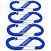 ALPLAKE ® - Pack of 4 Material Carabiners, Double Carabiner,