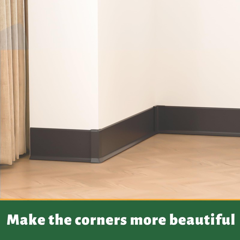 GAMZAU Baseboard Corner Blocks 4inch Height, Self Adhesive 3 Inside