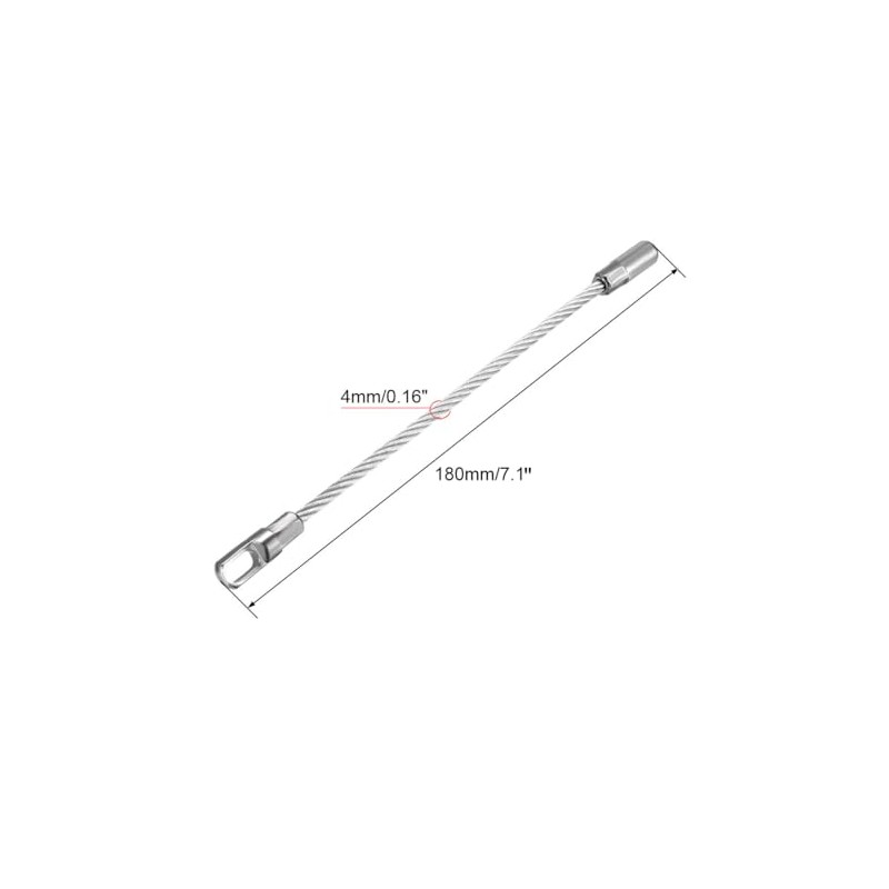 uxcell 5PCS 180mm/6-inch Flexible Fish Tape Replacement Leader Wire Cable