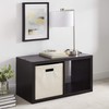 Linon Home Decor Linon Dawes 2 Cabinet Espresso Cubby Storage