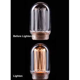 Vintage Edison LED Light Bulb, Tubular Clear Glass Bulb, Dimmable 3.5W Harwez RN T45/T14, 2200K Warm Lighting, E26 Medium Base, Decorate Restaurant Coffee Shop Kitchen