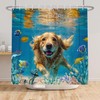 ASDCXZ Shower Curtain Dog 180 x 200 cm, Funny Dog