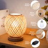 Bedside Lamp Bedroom Cosy Bamboo Woven Lamp Warm Light Night