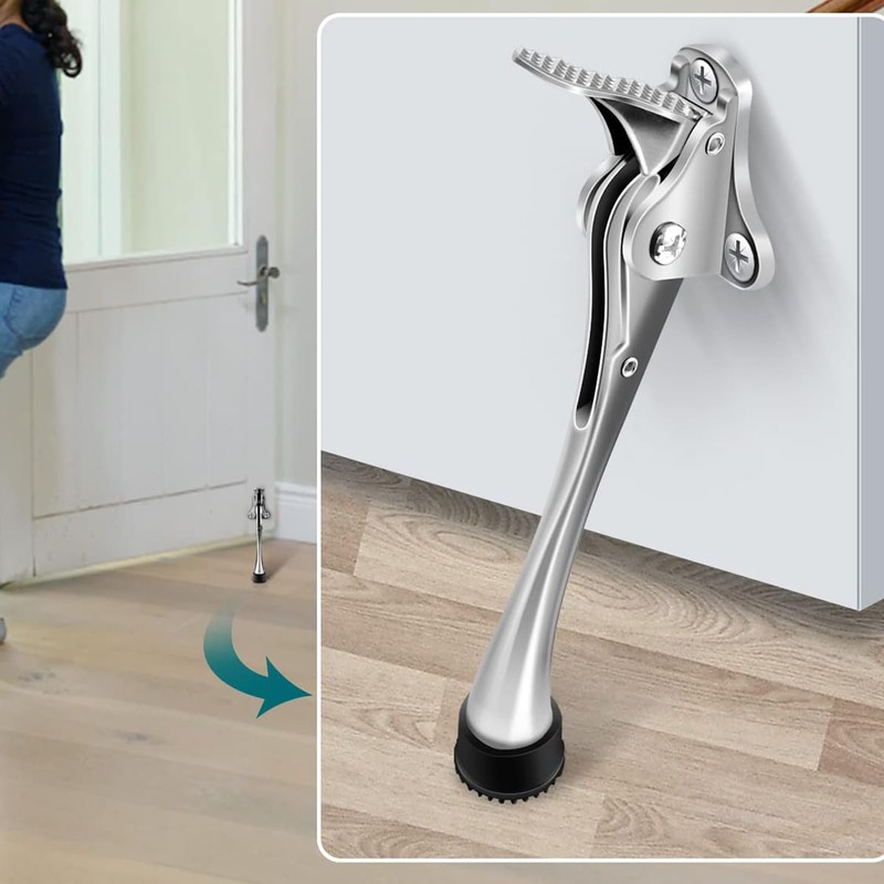 Namvo 2 Pack Kick Down Door Stop, Zinc Alloy Kick
