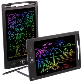 infactory LCD Writing Board: Set of 2 LCD Writing Boards for Children, 8.5 Inches/21.5 cm, Pen, Anthracite (Children's Writing Board, Digital Board)