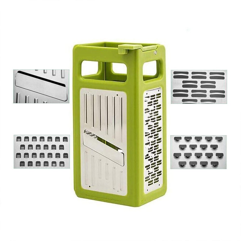4 Sides Versatile Vtainless Steel Box Grater, Foldable Kitchen Gadget