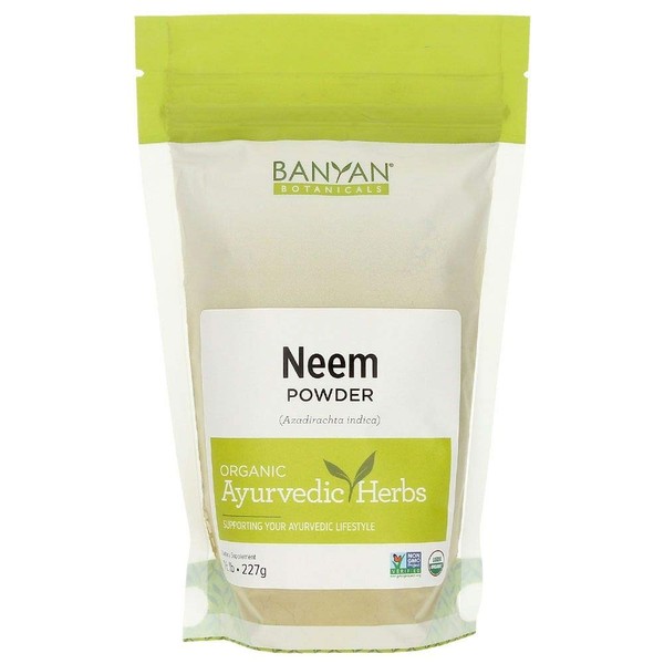 Banyan Botanicals Neem Powder - Organic Azadirachta Indica - Purifying Ayurvedic Herb for Healthy Skin & Blood* – 1/2 lb. – Fair for Life Sustainably Sourced Non-GMO Vegan