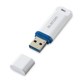 Elecom MF-DRU3064GWHR 64 GB USB Flash Drive Compatible with USB 3.2 (Gen1) Cap Type with Data Recovery Service, White