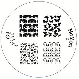 Original MoYou Nail Art Image Stamp Plate Number 125 Manicure Design
