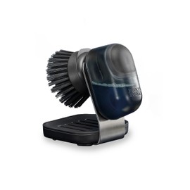 Joseph Joseph SinkTech Soap-Dispensing Palm Brush with Replaceable Head and Stainless-Steel Stand Drip Tray