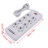 8 Way Power Strip USB C European Socket Desk Wall