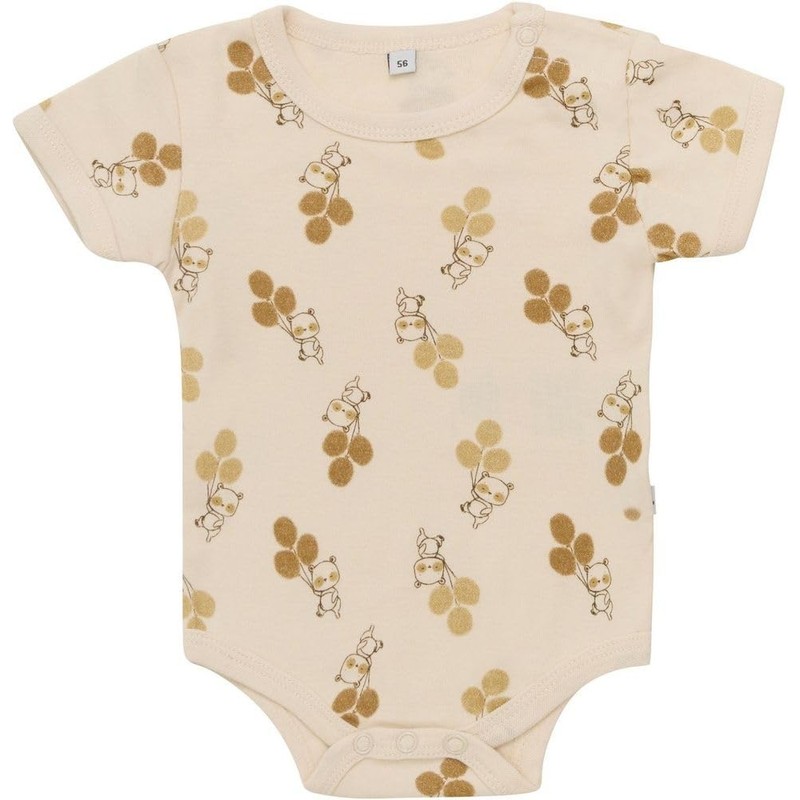 PIPPI Unisex Baby Bodysuit SS AO-printed (4-pack) Shaping Bodysuit, TRUE,
