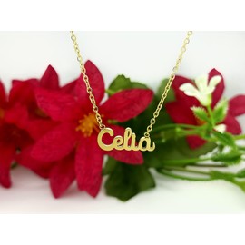 Damen-Halskette mit Namen, Edelstahl, mit Original-Geschenkbox, personalisierter Schmuck für Freunde, Brautpaar Only Faith, standard, Edelstahl, Nicht zutreffend.