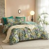 EAVD Tropical Leaves Duvet Cover Queen Soft Cotton Chic Plant