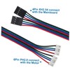 TEHAUX 4pcs Stepper Motor Cables Long Pin Connector for Printers