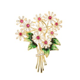 AILONMEI Elegant Pearl Flower Brooch Pins Broches Costume Jewelry For Women Fashion Christmas Gift (Bouquet)