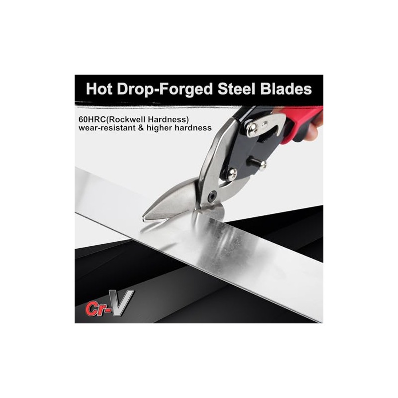 Aviation Tin Snips Set, Straight Heavy Duty Left and Right