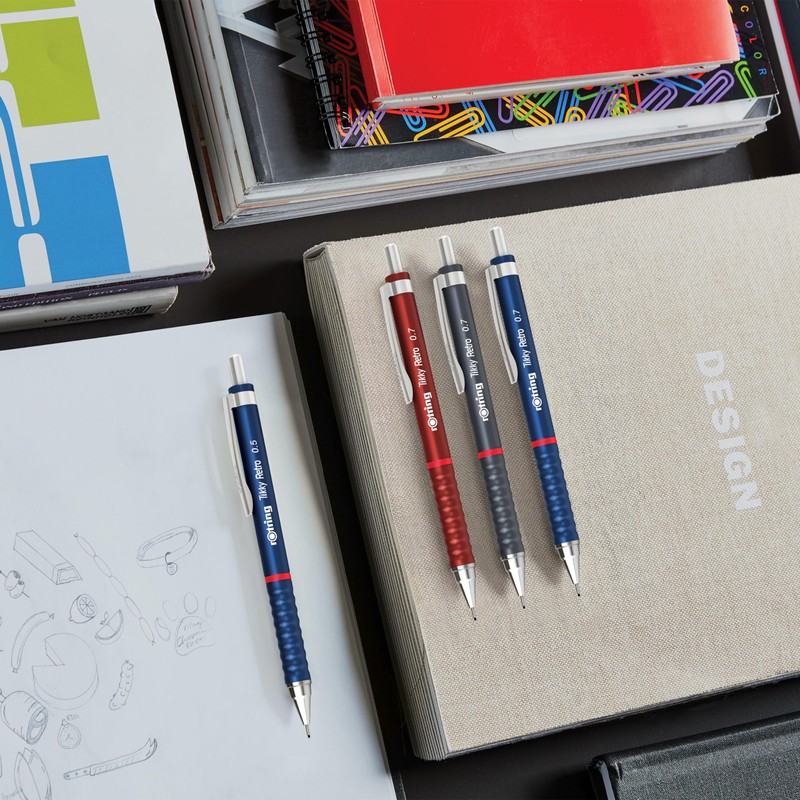 rOtring Tikky Retro Mechanical Pencils , 2B 0.7 mm ,